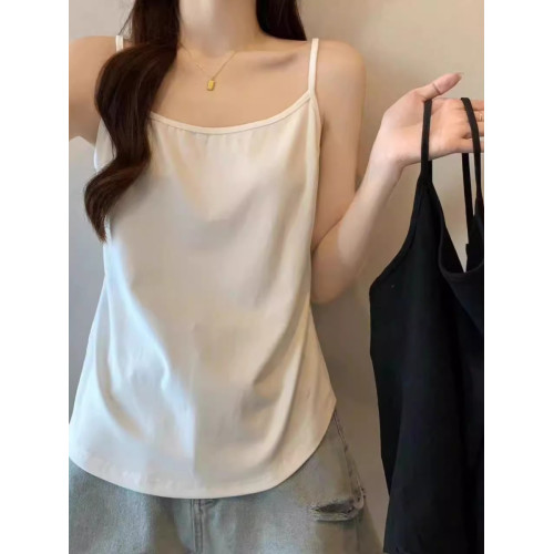 純棉寬松吊帶背心女夏2025新款大碼胖mm遮肚外穿內搭打底無袖上衣