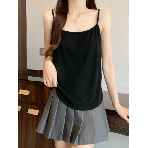 純棉寬松吊帶背心女夏2025新款大碼胖mm遮肚外穿內搭打底無袖上衣