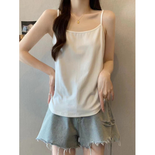 純棉寬松吊帶背心女夏2025新款大碼胖mm遮肚外穿內搭打底無袖上衣