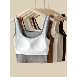 白色吊帶背心女2025夏季新款帶胸墊美式外穿內搭美背顯瘦打底上衣