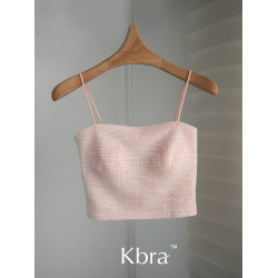 Kbra小香風吊帶背心女內搭帶胸墊一體文胸內衣細肩帶外穿抹胸