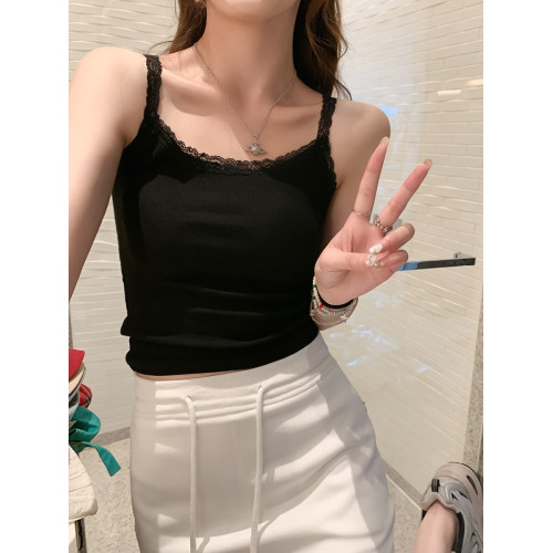 白色吊帶小背心女蕾絲內搭設計感小衆2025新款甜辣打底純欲上衣