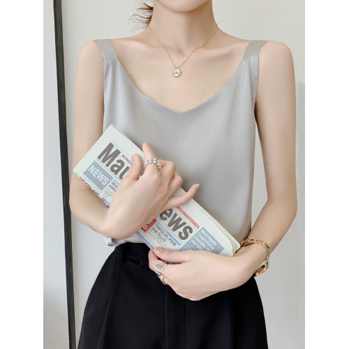 貓人寬肩吊帶背心女外穿夏季薄款2025新款寬松冰絲西裝內搭打底衫