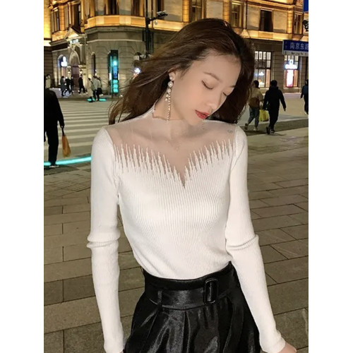 2025秋冬季新款法式溫柔風別致針織衫上衣女高級感顯瘦內搭打底衫 2025秋冬季新款法式溫柔風別致針織衫上衣女高級感顯瘦內搭打底衫