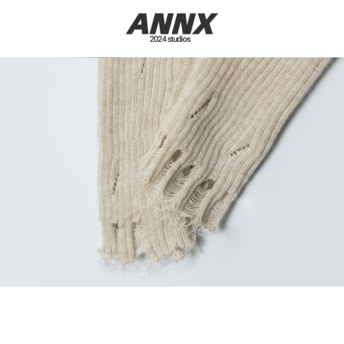 ANNX2025復古辣妹氣質性感純欲針織開衫女薄款修身長袖設計感上衣