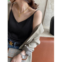 吊帶背心女內搭西裝2025新款寬松白色打底緞面仿真絲上衣夏外穿