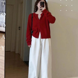 針織開衫外套女秋冬2025新款大碼胖mm小香風短款上衣減齡軟糯毛衣