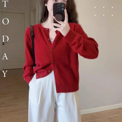 針織開衫外套女秋冬2025新款大碼胖mm小香風短款上衣減齡軟糯毛衣 針織開衫外套女秋冬2025新款大碼胖mm小香風短款上衣減齡軟糯毛衣