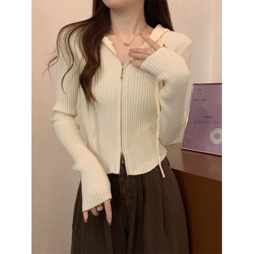 2025秋裝新款韓系早秋氛圍感穿搭毛衣秋季連帽針織開衫初秋上衣 2025秋裝新款韓系早秋氛圍感穿搭毛衣秋季連帽針織開衫初秋上衣