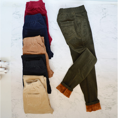 細條絨褲加絨加厚高腰大碼長褲子秋冬燈芯絨女褲松緊腰小腳休閒褲 細條絨褲加絨加厚高腰大碼長褲子秋冬燈芯絨女褲松緊腰小腳休閒褲