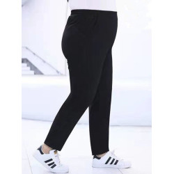 新款高腰加大碼加肥女褲胖媽媽300斤遮肉顯瘦小腳哈倫褲女外穿褲