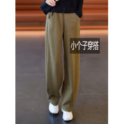 窄版香蕉褲女秋冬褲子2025新款運動小個子濶腿褲休閒爆款直筒衛褲