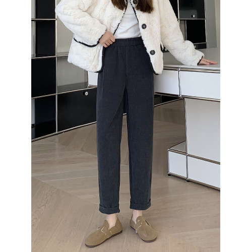 咖色哈倫蘿蔔褲女春秋美拉德巴恩風小個子九分休閒直筒顯瘦菸管褲 咖色哈倫蘿蔔褲女春秋美拉德巴恩風小個子九分休閒直筒顯瘦菸管褲