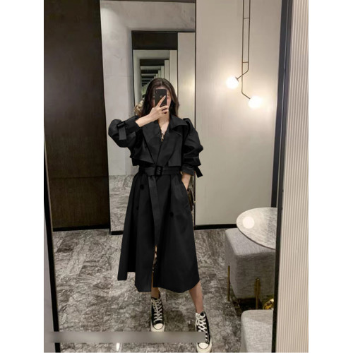 風衣外套女2025春秋新款小個子韓系中長款高級感女大衣chic英倫風