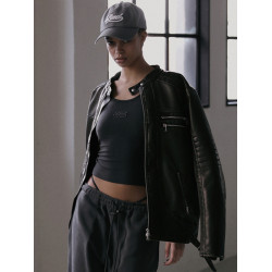 badblood背心女字母刺綉休閒修身性感小衆打底辣妹美式吊帶上衣潮