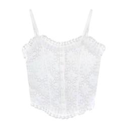 溫柔風蕾絲背心吊帶女春夏季2024年新款設計感帶胸墊外穿短款抹胸