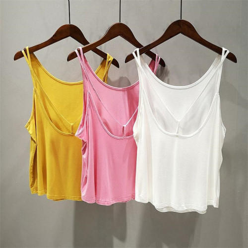 胖MM2-300斤寬松吊帶背心女設計感大碼夏露背內搭外穿美背上衣潮