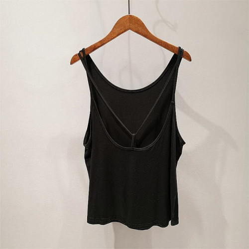 胖MM2-300斤寬松吊帶背心女設計感大碼夏露背內搭外穿美背上衣潮