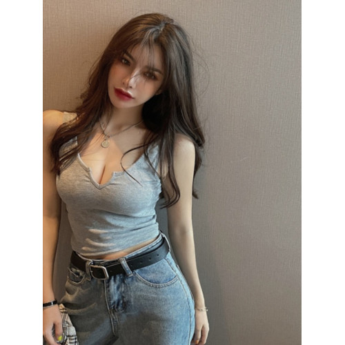 內搭小心機性感短款黑色露臍小吊帶背心時尚韓版新款打底無袖上衣