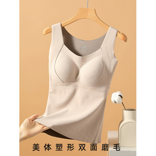 2025冬季保暖背心女內衣帶胸墊加絨加厚石墨烯吊帶內搭打底上衣 2025冬季保暖背心女內衣帶胸墊加絨加厚石墨烯吊帶內搭打底上衣