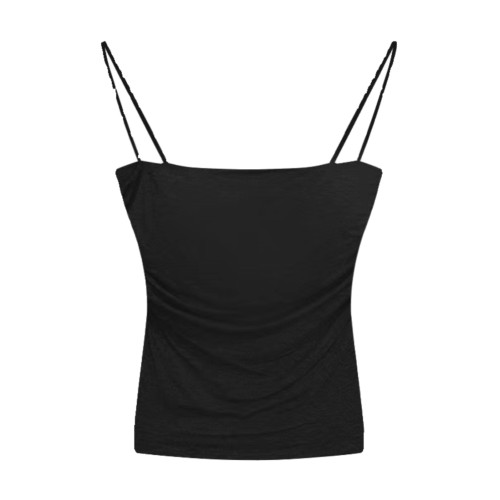 辣妹純欲褶皺吊帶背心女夏季細肩帶內搭甜辣風無袖上衣外穿帶胸墊