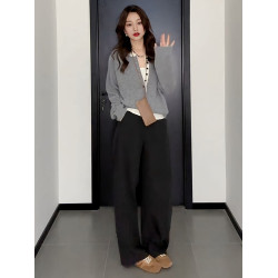 大碼女裝假兩件毛衣針織衫早秋新款胖mm寬松遮肚顯瘦內搭外穿上衣