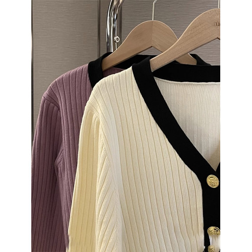 短款小香風V領毛衣女秋季2025新款女裝爆款長袖針織開衫外套上衣 短款小香風V領毛衣女秋季2025新款女裝爆款長袖針織開衫外套上衣