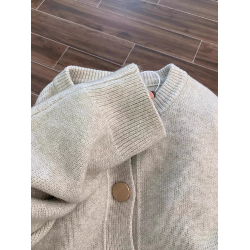 花卡色氣質高級感紐釦毛衣開衫女秋冬新款韓系寬松百搭針織衫外套 花卡色氣質高級感紐釦毛衣開衫女秋冬新款韓系寬松百搭針織衫外套