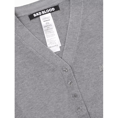 韓國badblood針織開衫女春秋冬長袖V領修身顯瘦辣妹短款毛衣上衣 韓國badblood針織開衫女春秋冬長袖V領修身顯瘦辣妹短款毛衣上衣