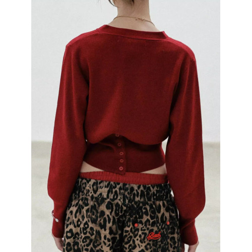 韓國badblood針織開衫女春秋冬長袖V領修身顯瘦辣妹短款毛衣上衣 韓國badblood針織開衫女春秋冬長袖V領修身顯瘦辣妹短款毛衣上衣