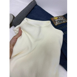 拉夏貝爾軟糯針織打底衫女春秋2025新款韓版小立領奶fufu毛衣上衣