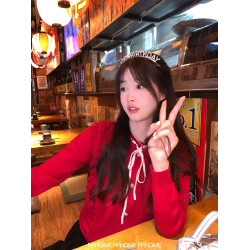 PPHOME自製~千金公主 冬季毛衣精緻小香風撞色圓領內搭打底針織衫