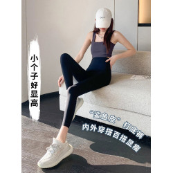 八分小個子鯊魚褲女夏季外穿薄款健身普拉提瑜珈褲顯瘦大碼打底褲