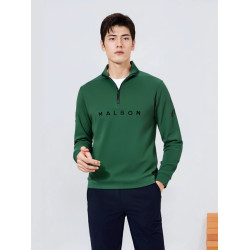 2025韓國男裝球服長袖半高領輕薄戶外運動休閒百搭拉鍊有加絨可選