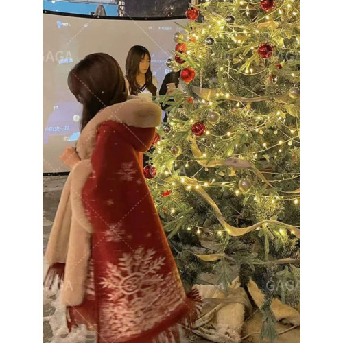 針織披肩鬭篷外套女秋冬季外穿2024新款百搭新年跨年紅色呢子大衣 針織披肩鬭篷外套女秋冬季外穿2024新款百搭新年跨年紅色呢子大衣