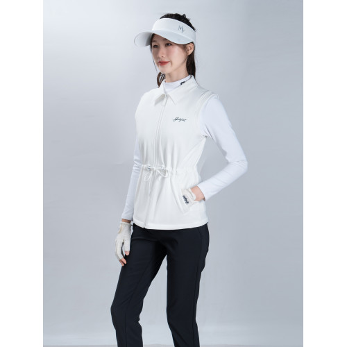 女裝馬甲春秋季高爾夫女士薄絨背心翻領拉鍊上衣彈力運動百搭款 女裝馬甲春秋季高爾夫女士薄絨背心翻領拉鍊上衣彈力運動百搭款