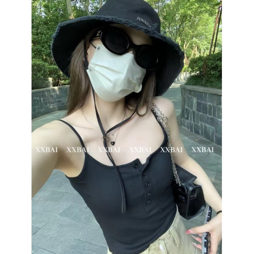 辣妹純欲帶胸墊吊帶背心女2025新款春秋季內搭外套打底上衣夏外穿