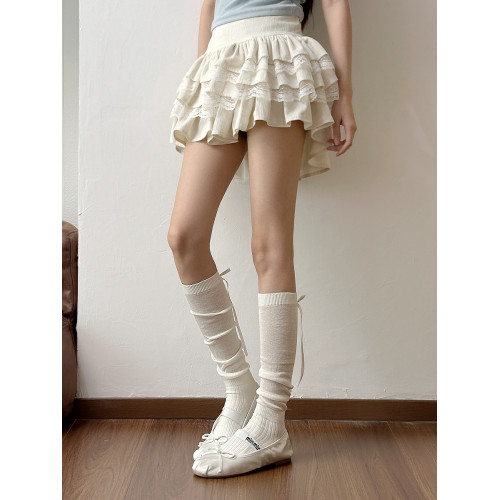 白色芭蕾風小腿襪子女夏薄款堆堆襪180斤胖mm粗腿寬松大碼長筒襪 白色芭蕾風小腿襪子女夏薄款堆堆襪180斤胖mm粗腿寬松大碼長筒襪