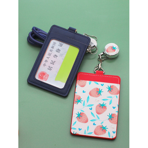 日本小清新碎花可愛卡套公交地鐵校園飯卡掛脖証件伸縮長掛繩門禁 日本小清新碎花可愛卡套公交地鐵校園飯卡掛脖証件伸縮長掛繩門禁