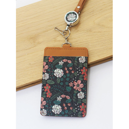 日本小清新碎花可愛卡套公交地鐵校園飯卡掛脖証件伸縮長掛繩門禁 日本小清新碎花可愛卡套公交地鐵校園飯卡掛脖証件伸縮長掛繩門禁