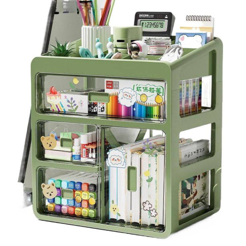 桌面抽屜式收納櫃多層多功能置物盒大容量學生宿舍化妝品收納盒 桌面抽屜式收納櫃多層多功能置物盒大容量學生宿舍化妝品收納盒