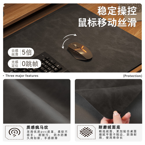 滑鼠墊超大辦公桌面電腦桌墊輕奢高級感皮革鍵盤墊子電競遊戯 滑鼠墊超大辦公桌面電腦桌墊輕奢高級感皮革鍵盤墊子電競遊戯