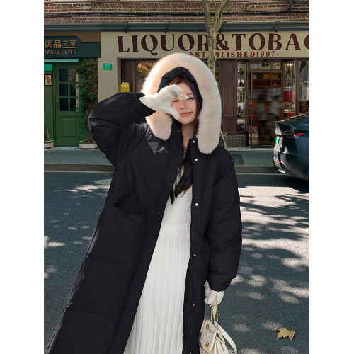 大毛領中長款羽絨棉服女2025年新款寬松棉衣冬季加厚過膝棉襖外套 大毛領中長款羽絨棉服女2025年新款寬松棉衣冬季加厚過膝棉襖外套