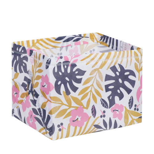 桌面收納框辦公文具收納盒居家內衣褲襪收納藍簡約雜物玩具收納箱