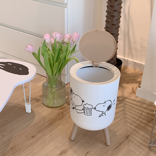 尤物少女*ins日式原木風垃圾桶彈蓋可愛家用高腳落地垃圾筒廢紙簍 尤物少女*ins日式原木風垃圾桶彈蓋可愛家用高腳落地垃圾筒廢紙簍