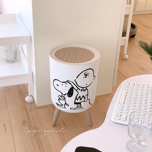 尤物少女*ins日式原木風垃圾桶彈蓋可愛家用高腳落地垃圾筒廢紙簍 尤物少女*ins日式原木風垃圾桶彈蓋可愛家用高腳落地垃圾筒廢紙簍