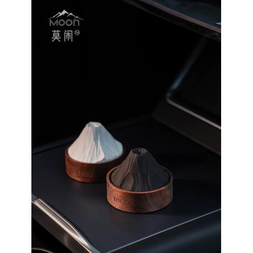 《富士山嶺》實木車用中控擺件香薰車汽車香氛擴香器擴香石高級感