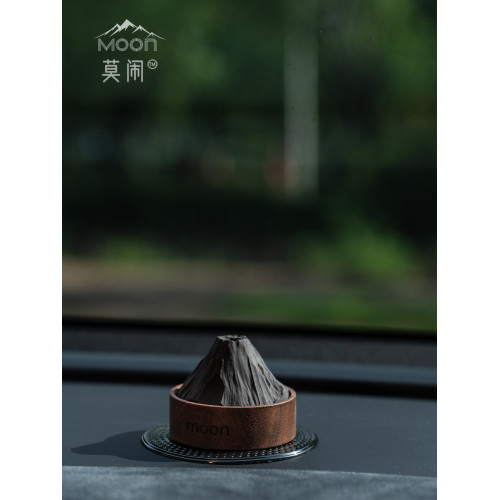 《富士山嶺》實木車用中控擺件香薰車汽車香氛擴香器擴香石高級感