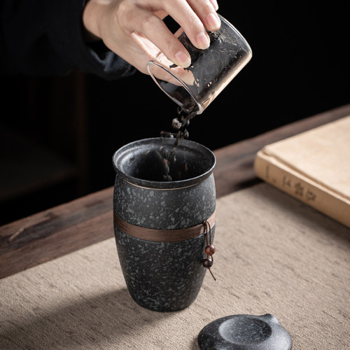 日式茶水分離泡茶杯陶瓷帶蓋創意過濾辦公室可攜式家用喝茶杯水杯 日式茶水分離泡茶杯陶瓷帶蓋創意過濾辦公室可攜式家用喝茶杯水杯