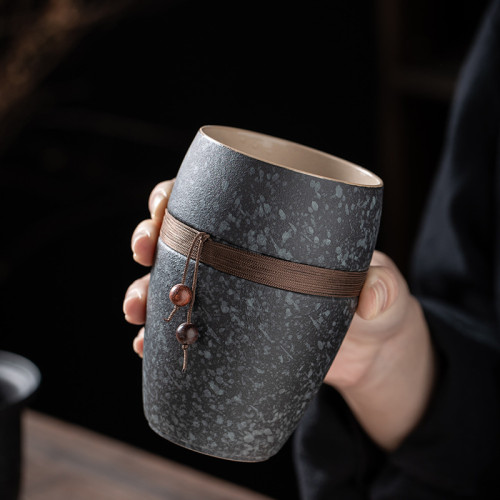 日式茶水分離泡茶杯陶瓷帶蓋創意過濾辦公室可攜式家用喝茶杯水杯 日式茶水分離泡茶杯陶瓷帶蓋創意過濾辦公室可攜式家用喝茶杯水杯